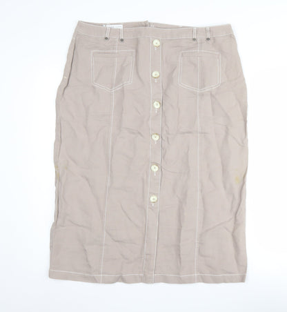 Frank Eden Women's Beige Pencil Skirt Size 18