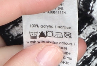 Evans Women's Black Striped Cardigan Size 20