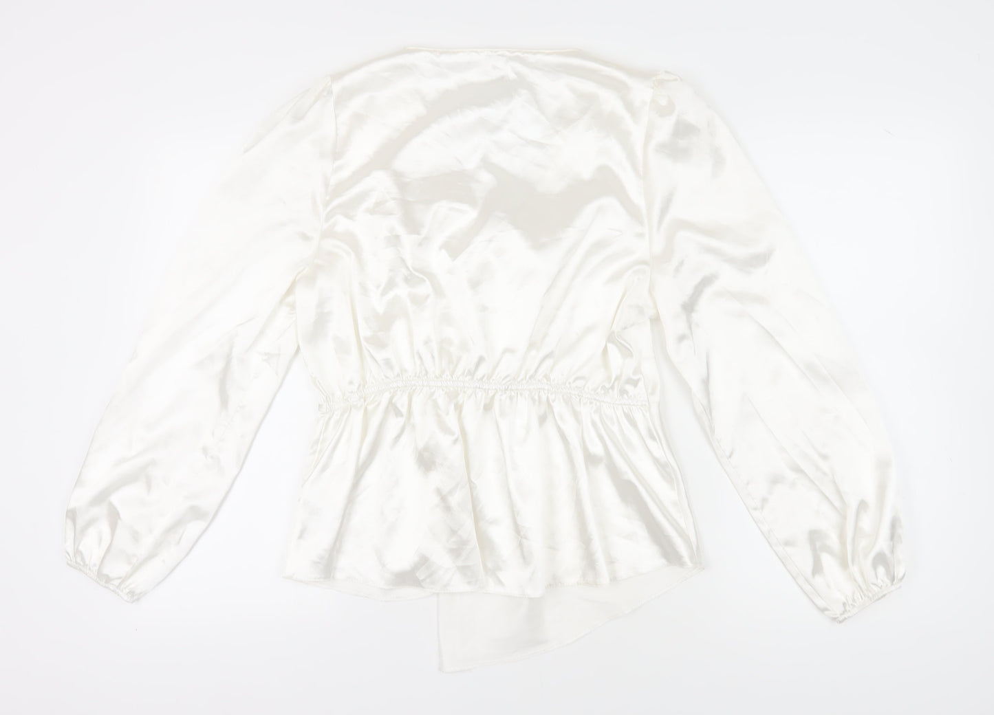 Womens UK Size 16 River Island White Wrap Blouse