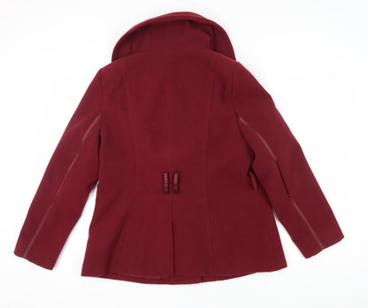 Womens UK Size 18 Marks and Spencer Red Overcoat
