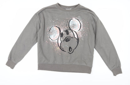 Womens UK Size S Disney Grey Pullover Sweatshirt