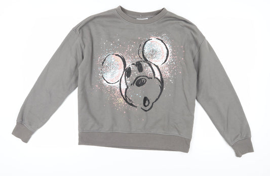 Womens UK Size S Disney Grey Pullover Sweatshirt