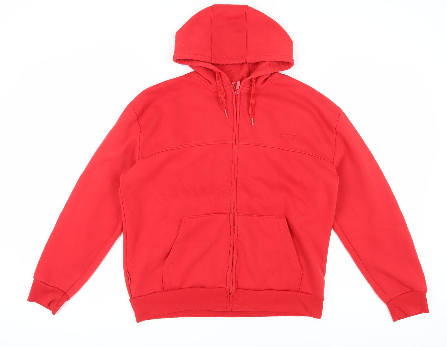 Mens UK Size L Slazenger Red Full Zip Hoodie