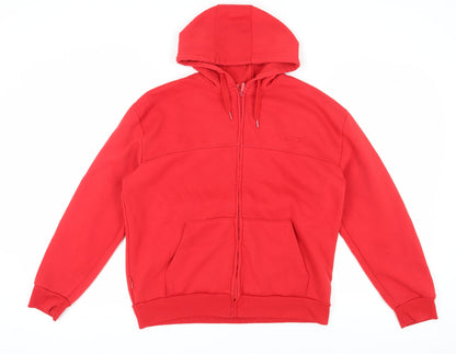 Mens UK Size L Slazenger Red Full Zip Hoodie