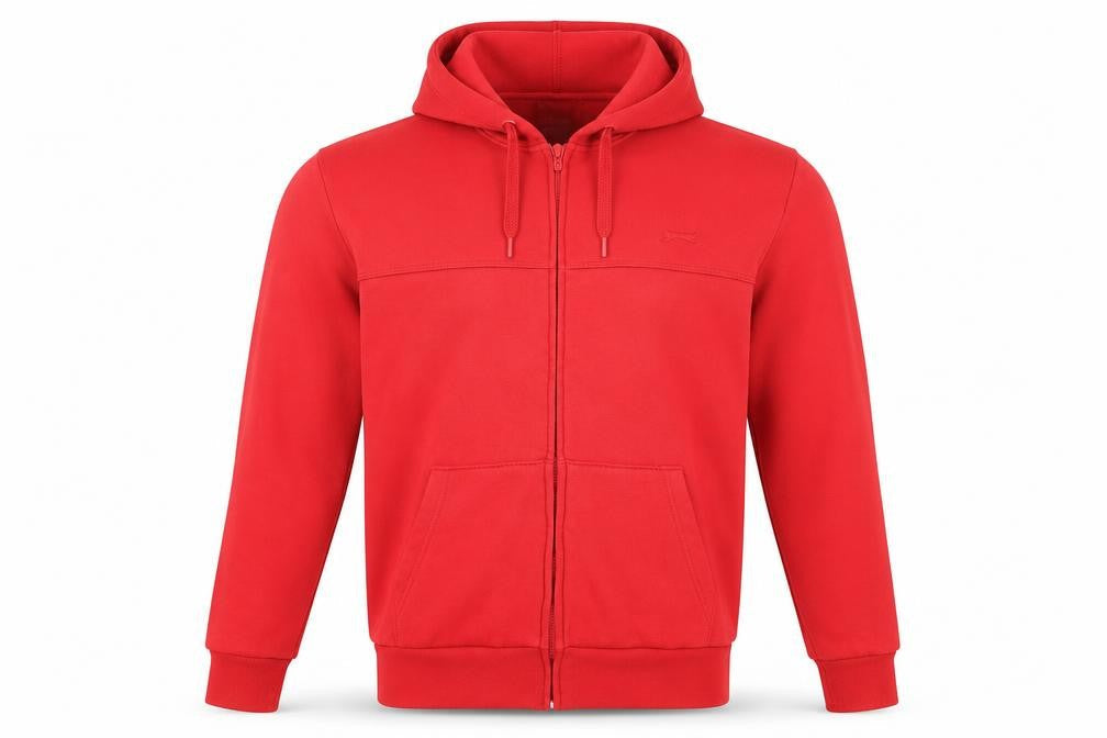 Mens UK Size L Slazenger Red Full Zip Hoodie