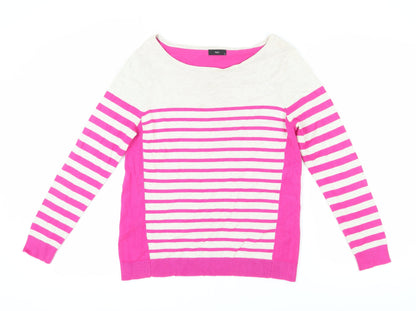 Womens UK Size 16 M&Co Pink Pullover Jumper