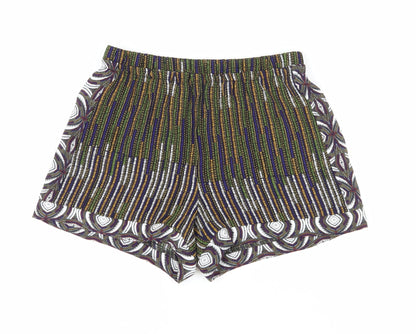 H&M Women's Multicoloured Geometric Shorts, Size 8