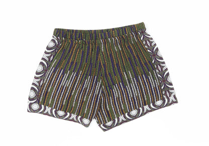 H&M Women's Multicoloured Geometric Shorts, Size 8