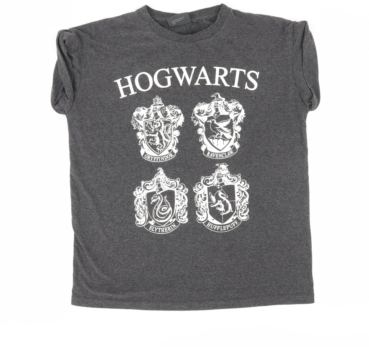 Unisex Adults UK Size 12 Harry Potter Grey Basic T-Shirt