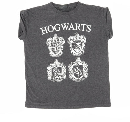 Unisex Adults UK Size 12 Harry Potter Grey Basic T-Shirt