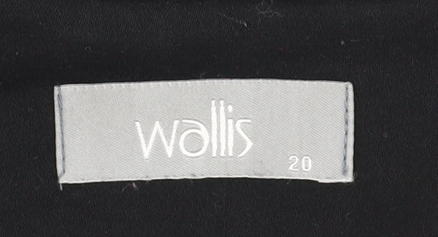 Womens UK Size 20 Wallis Black Basic Blouse