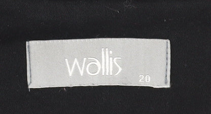 Womens UK Size 20 Wallis Black Basic Blouse