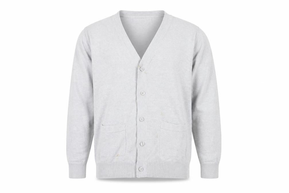 Mens UK Size L Cotton Traders Grey Cardigan Jumper