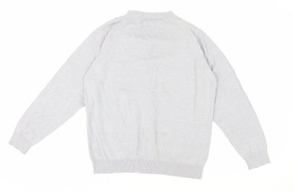 Cotton Traders Men's Grey Cardigan, Size L, V-Neck