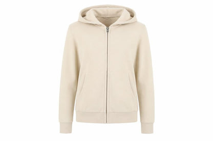 Womens UK Size XS H&M Beige Full Zip Hoodie