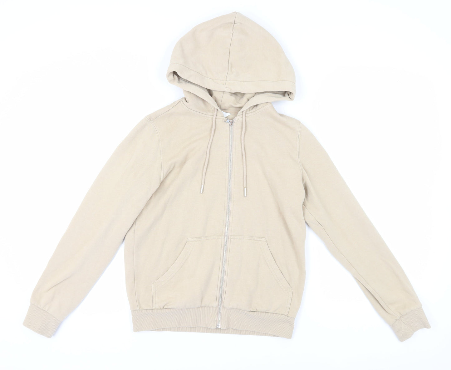 H&M Women's Beige XS Full Zip Hoodie with Hood