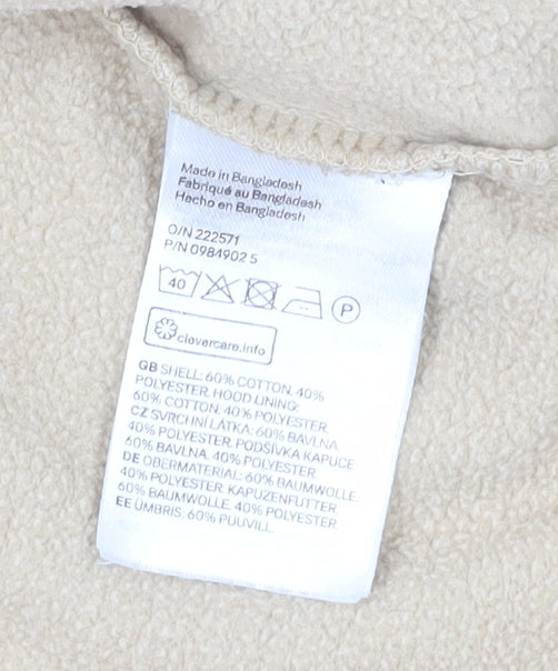 H&M Women's Beige XS Full Zip Hoodie with Hood