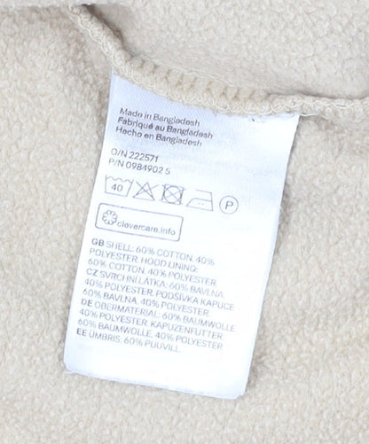 H&M Women's Beige XS Full Zip Hoodie with Hood