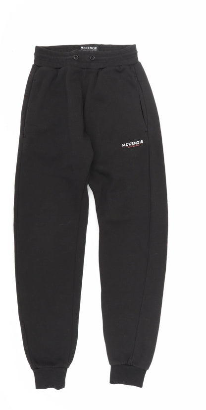 McKenzie Men's Black Jogger Trousers, Medium, Pockets, Fleece