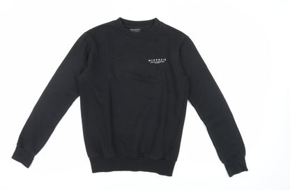 Mens UK Size S McKenzie Black Pullover Sweatshirt