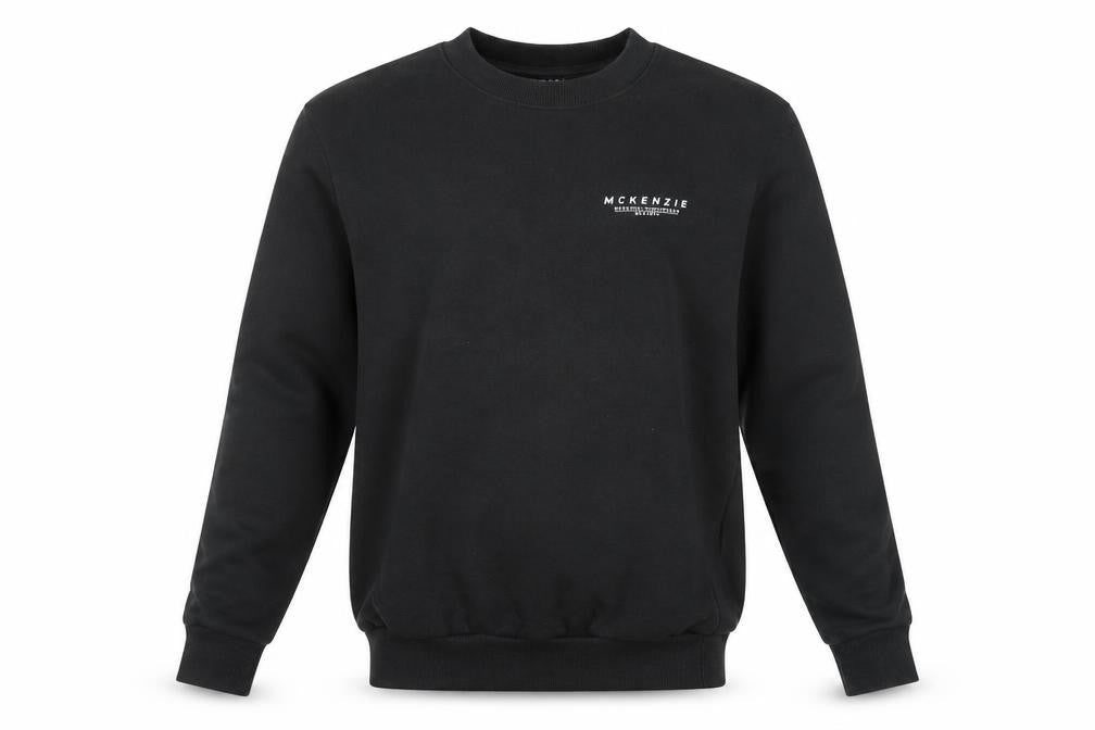 Mens UK Size S McKenzie Black Pullover Sweatshirt
