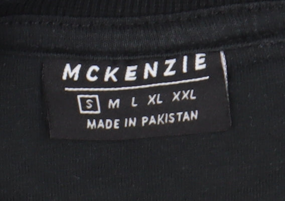 Mens UK Size S McKenzie Black Pullover Sweatshirt