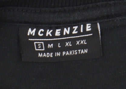 Mens UK Size S McKenzie Black Pullover Sweatshirt