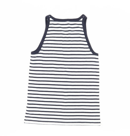GAP Women's Navy Striped Tank Top, Size L Petite