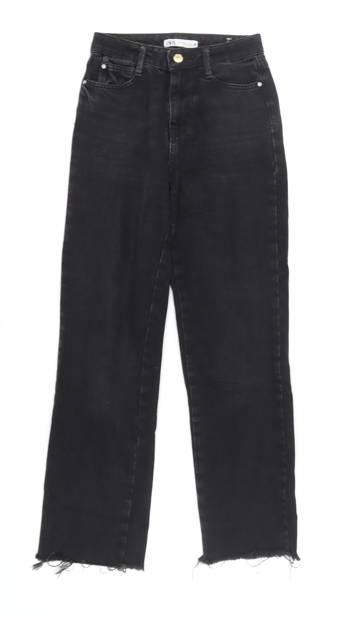 Zara Women's Black Straight Jeans Size 4