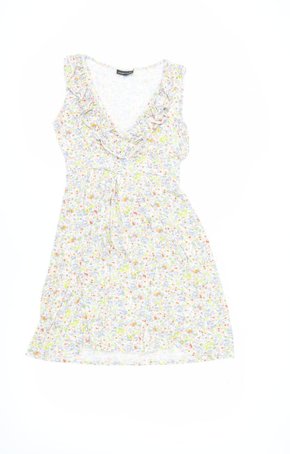 Warehouse Women's Multicoloured Floral Wrap Dress Size 12