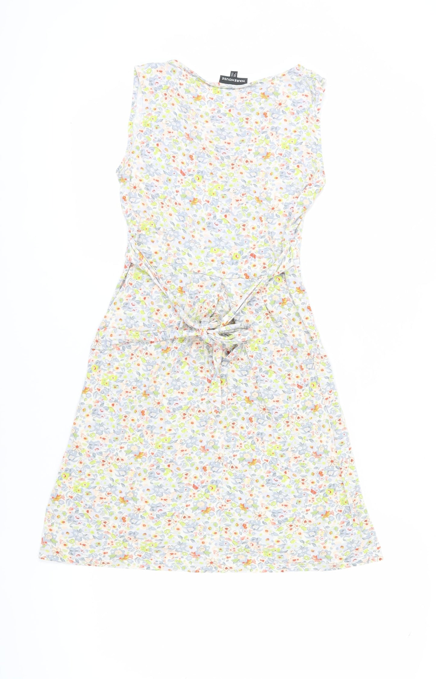 Warehouse Women's Multicoloured Floral Wrap Dress Size 12