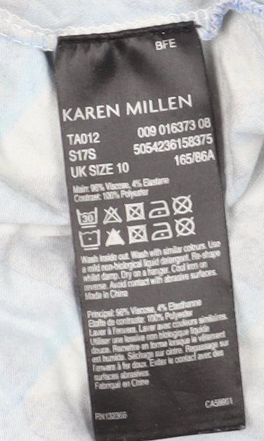 Womens UK Size 10 Karen Millen Blue Tunic Blouse