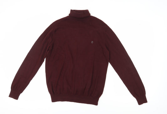 Peter Werth Men's Red Roll Neck Jumper M