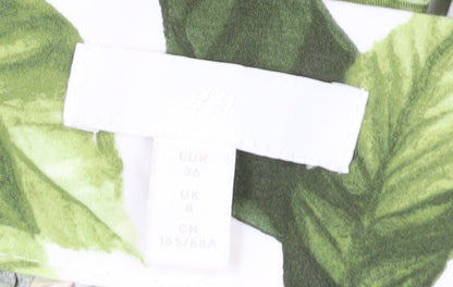 H&M Women's Multicoloured A-Line Skirt Size 8