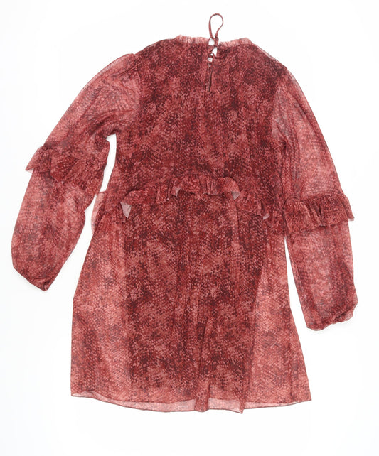 Marks and Spencer Red Animal Print Dress Size 8