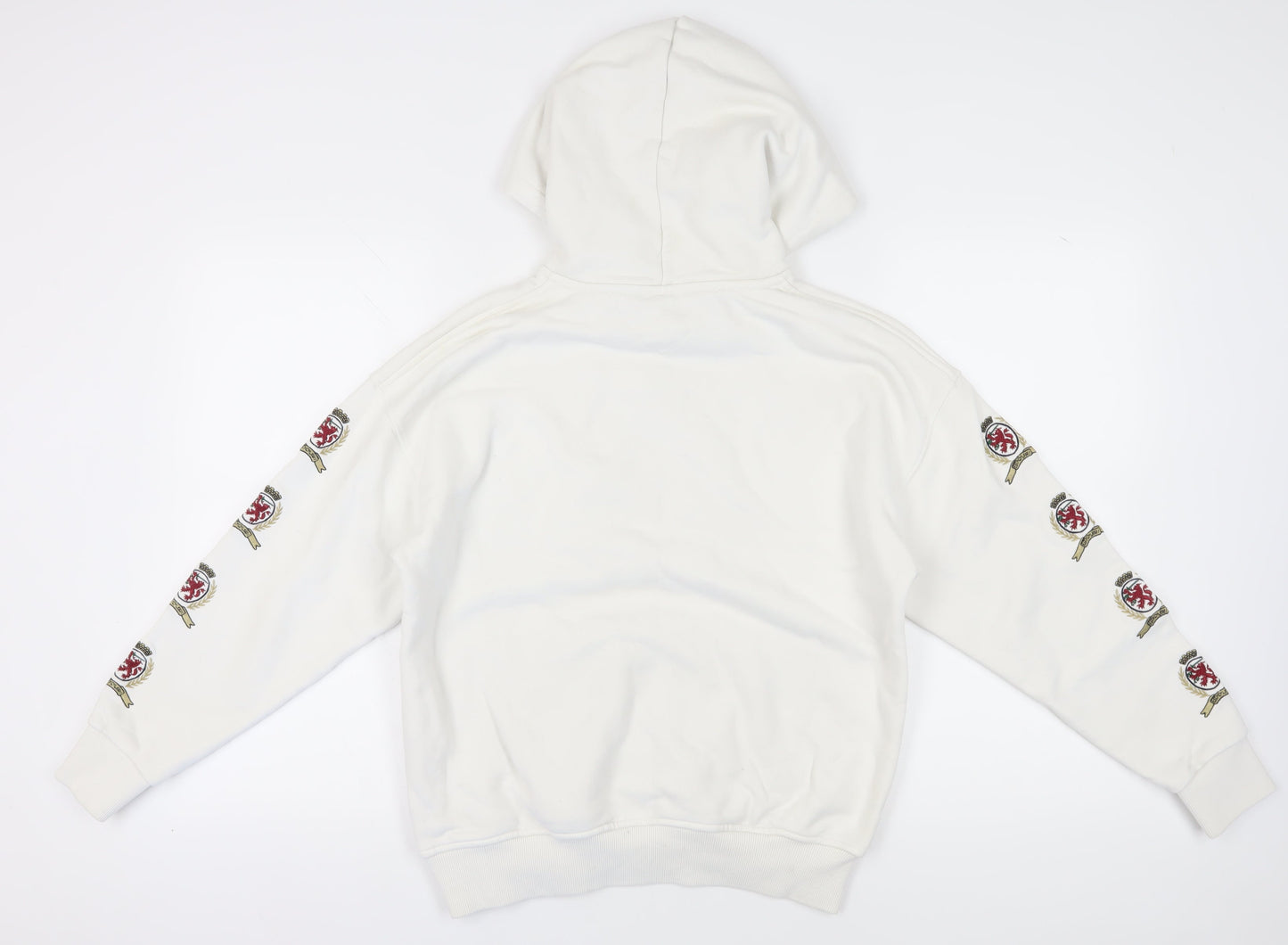 Tommy Jeans Men's White Pullover Hoodie, Medium