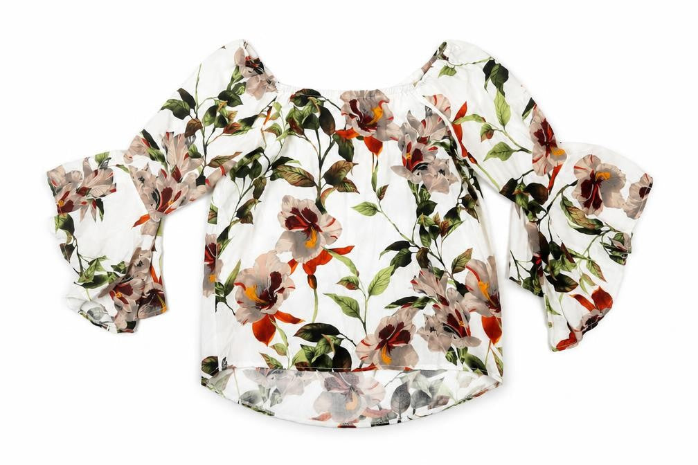 Womens UK Size 8 Apricot Multicoloured Tunic Blouse