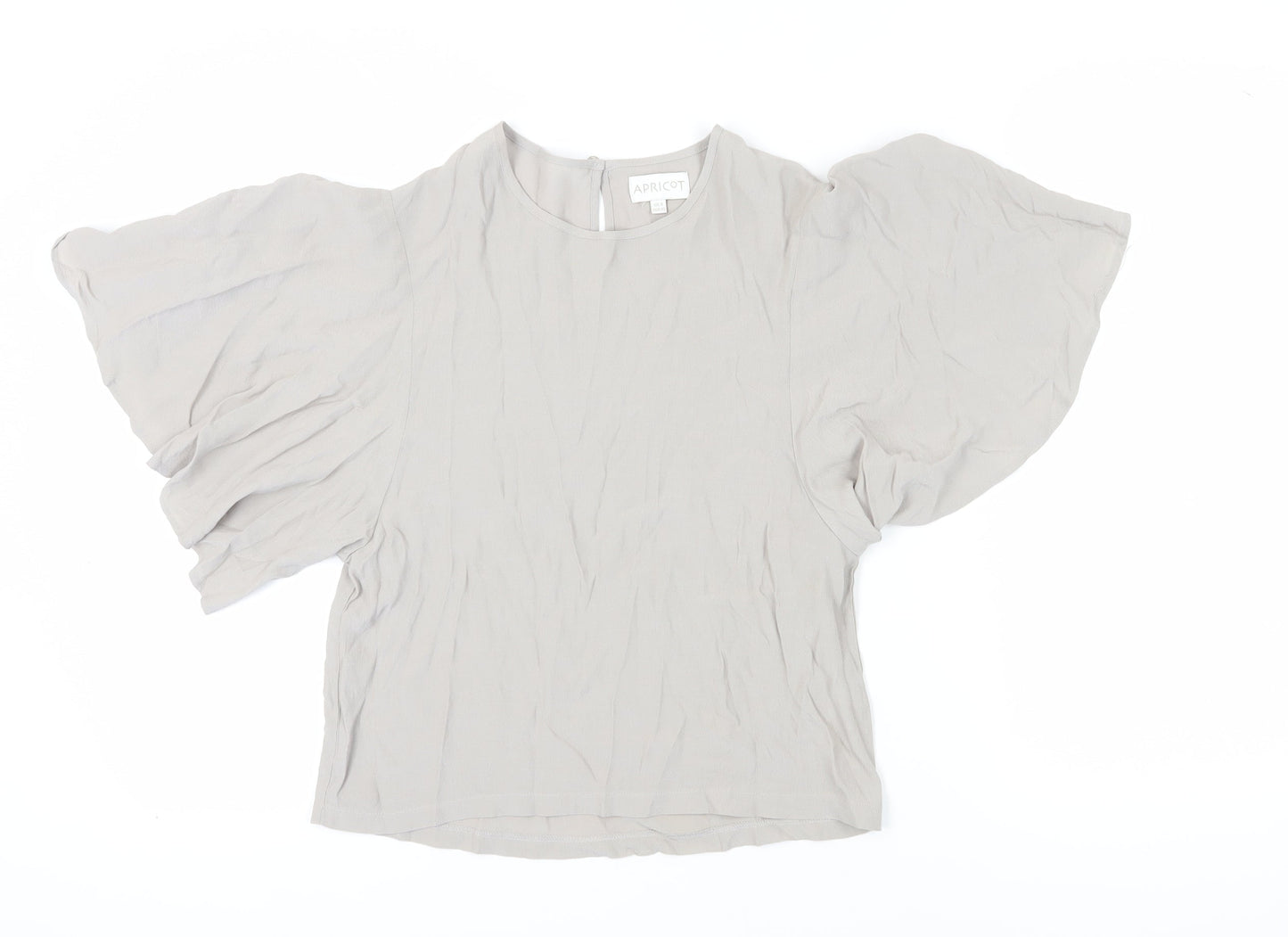 Womens UK Size 8 Apricot Beige Tunic Blouse
