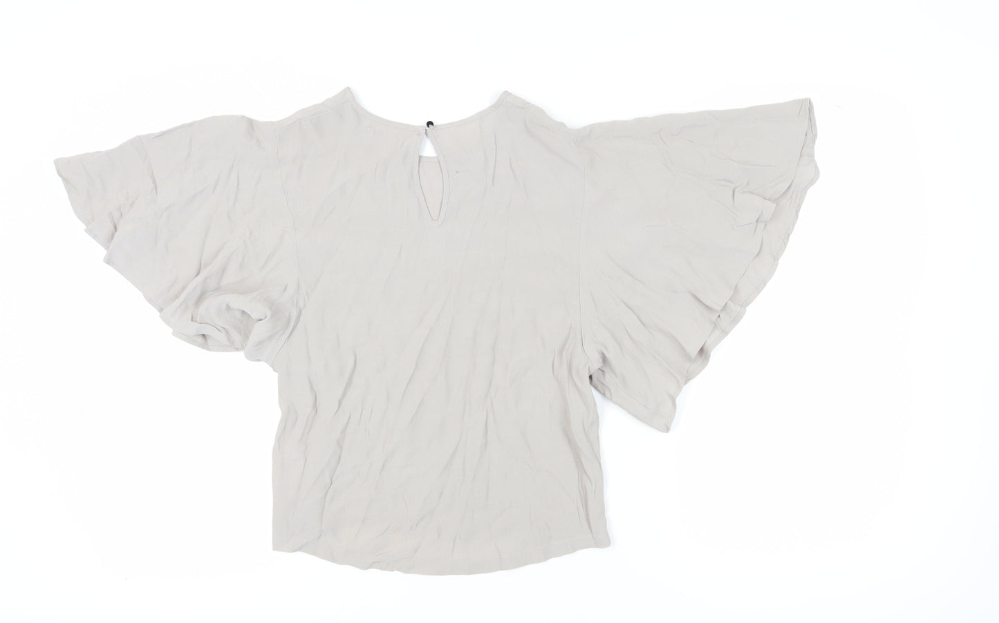Womens UK Size 8 Apricot Beige Tunic Blouse