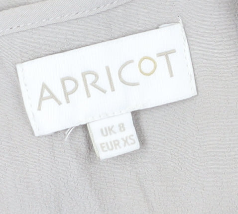 Womens UK Size 8 Apricot Beige Tunic Blouse