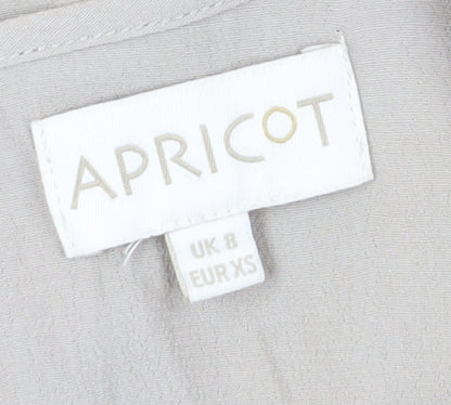 Womens UK Size 8 Apricot Beige Tunic Blouse