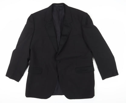 Mens UK Size 46 House of Fraser Regular Black Suit Tuxedo