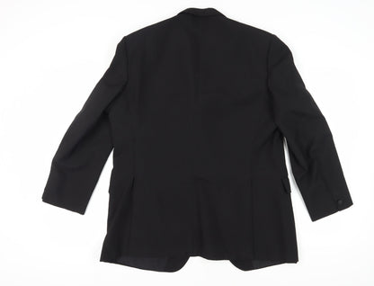 Mens UK Size 46 House of Fraser Regular Black Suit Tuxedo