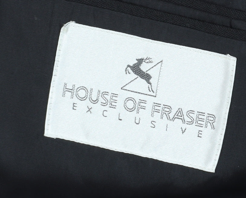 Mens UK Size 46 House of Fraser Regular Black Suit Tuxedo