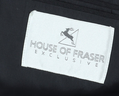 Mens UK Size 46 House of Fraser Regular Black Suit Tuxedo
