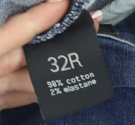 Kroze Men's Blue Skinny Jeans Size 32 - Classic Fit