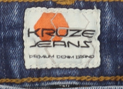 Kroze Men's Blue Skinny Jeans Size 32 - Classic Fit