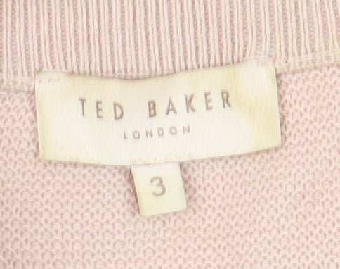 Womens UK Size 10 Ted Baker Pink Bomber Jacket