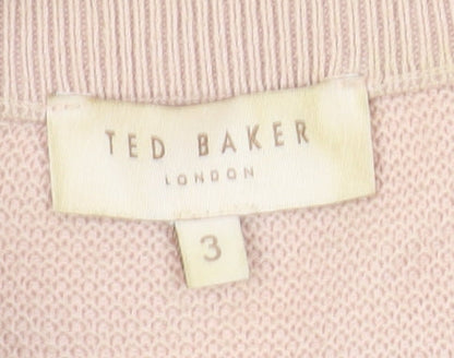Womens UK Size 10 Ted Baker Pink Bomber Jacket