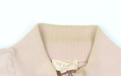 Womens UK Size 10 Ted Baker Pink Bomber Jacket